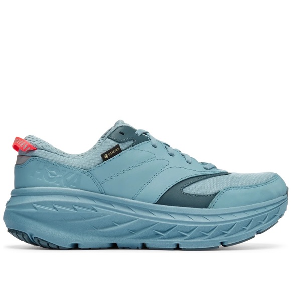 NWT Hoka Bondi L Leather GTX GoreTex U Unisex Stone Goblin Blue Cushioned Shoes - Picture 2 of 16